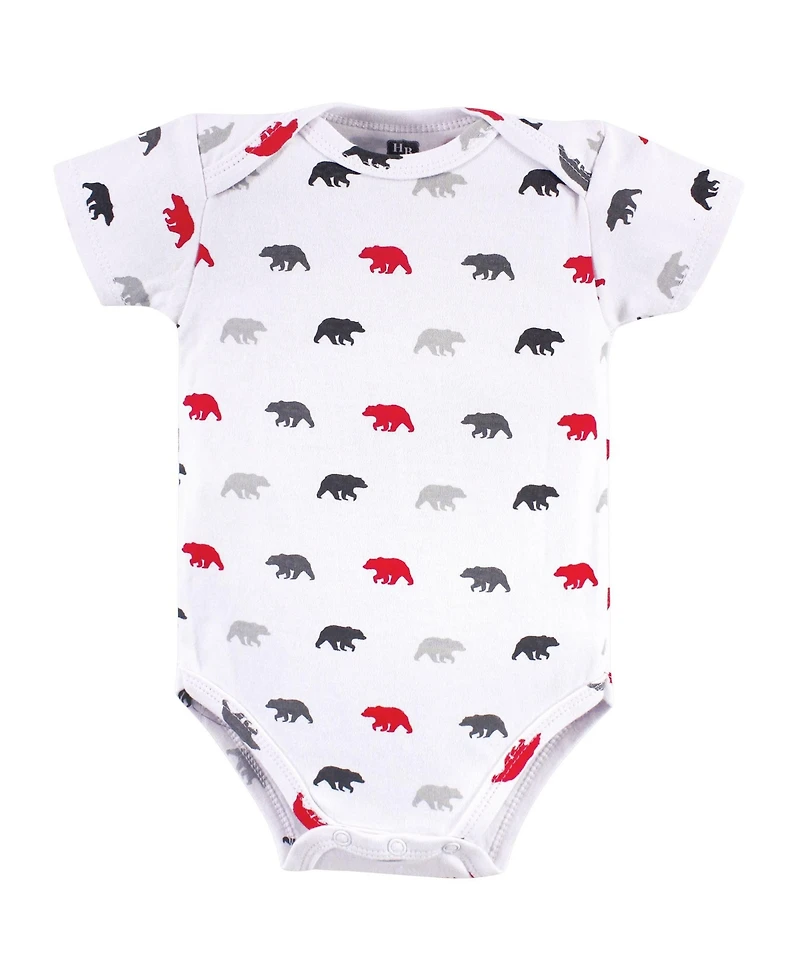 Hudson Baby Unisex Five-Piece Set of Cotton Infant All-in-One Bodysuits