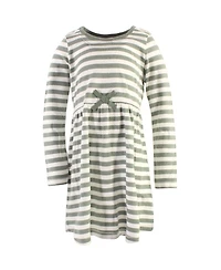 Touched by Nature Little Girls Organic Cotton Long-Sleeve Dresses 2pk