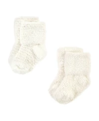 Hudson Baby Boys Cozy Chenille Newborn and Terry Socks, Gray Stripe 8 Pack, 12-24 Months