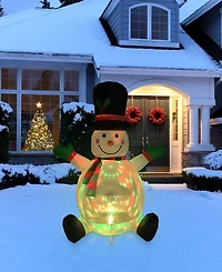 Northlight Inflatable Snowman with Top Hat - 4-Inch