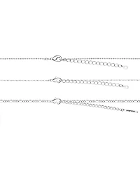 Unwritten Cubic Zirconia Star and Moon Layered Pendant Necklace Set