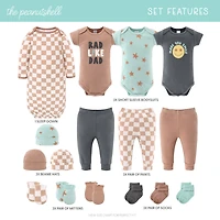 The Peanutshell Baby Boys Layette Gift Set Boys, Skater Boy, 16 Essential Pieces, 0-3 Months