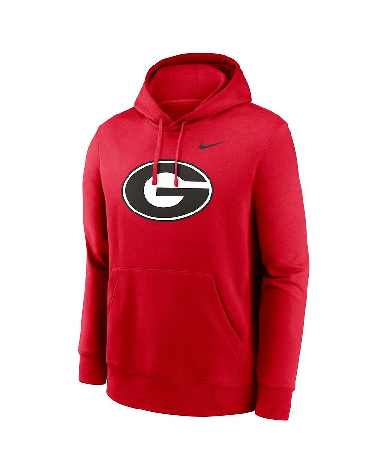 Nike Men's Red Georgia Bulldogs Primetime Evergreen Club Fleece Pullover Hoodie