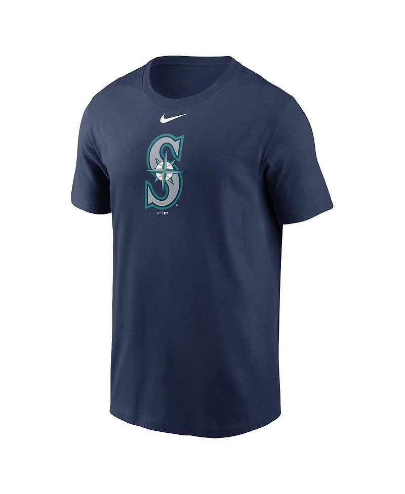 Nike Men's Navy Seattle Mariners Fuse Logo T-Shirt