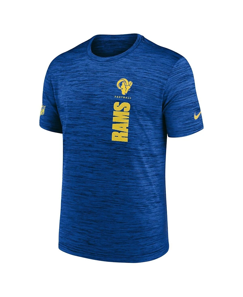 Nike Men's Royal Los Angeles Rams 2024 Sideline Velocity Performance T-Shirt