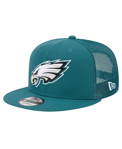 New Era Men's Midnight Green Philadelphia Eagles Main Trucker 9FIFTY Snapback Hat