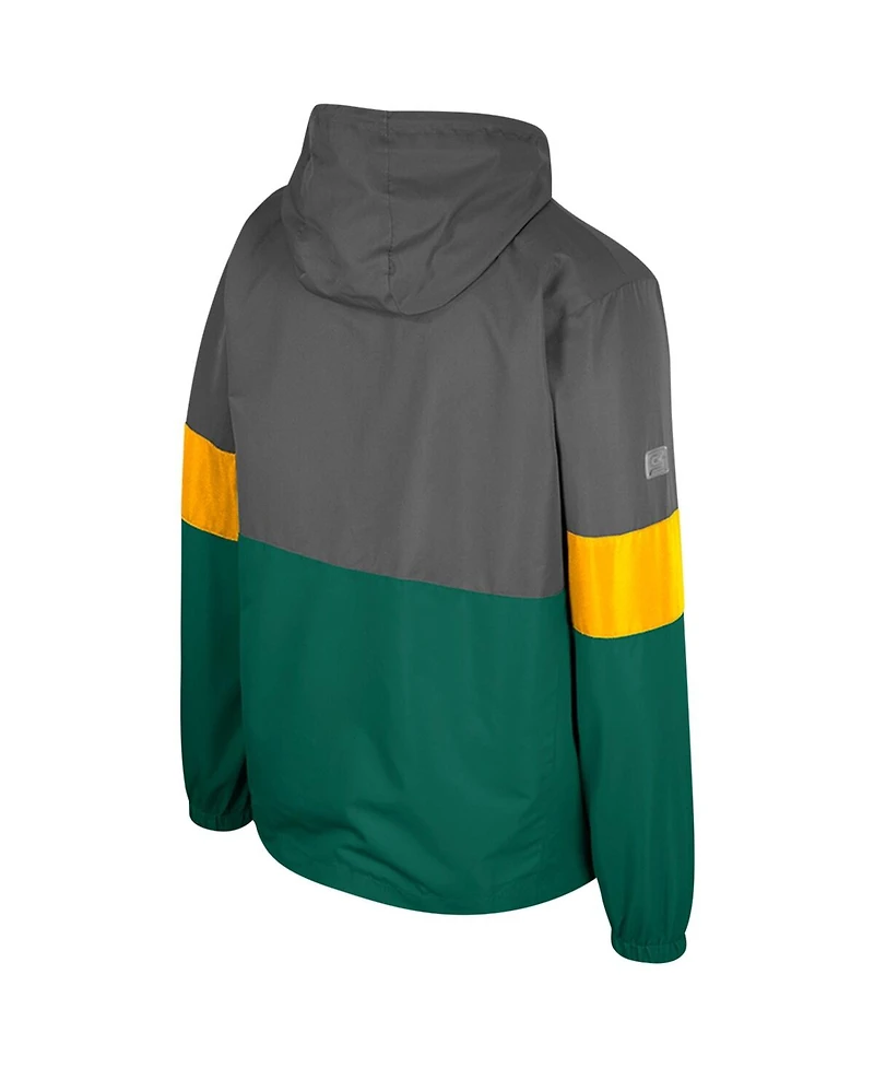 Colosseum Men's Charcoal Baylor Bears Miles Full-Zip Hoodie Jacket