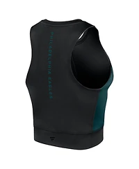 Fanatics Women's Black Philadelphia Eagles Studio Fitted Gym Tank Top