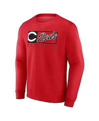Fanatics Men's Red Cincinnati Reds Focus Fleece Pullover Sweatshirt