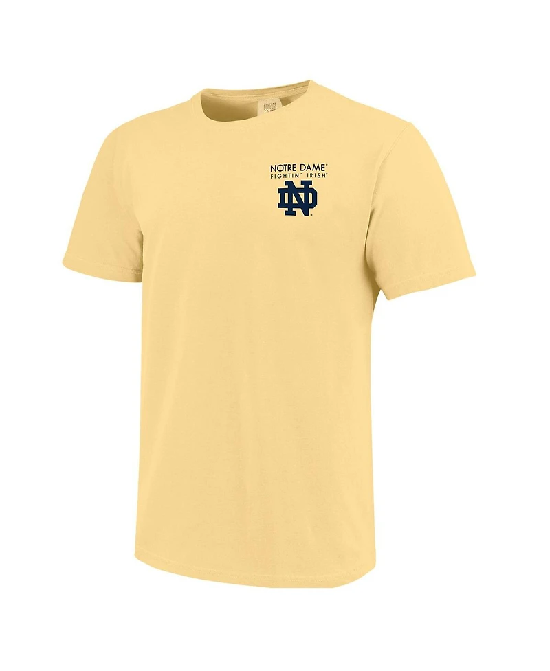 Image One Men's and Women's Gold Notre Dame Fighting Irish Scenic Comfort Colors T-Shirt