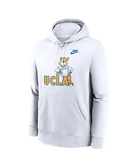 Nike Men's White Ucla Bruins Legacy Logo Club Fleece Pullover Hoodie
