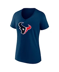 Fanatics Women's C.j. Stroud Navy Houston Texans Icon Player Name Number V-Neck T-Shirt