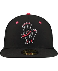 New Era Men's Black Pensacola Blue Wahoos Authentic Collection 59FIFTY Hat