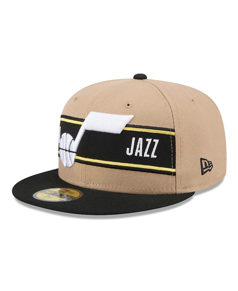 New Era Men's Tan/Black Utah Jazz 2024 Nba Draft 59FIFTY Hat