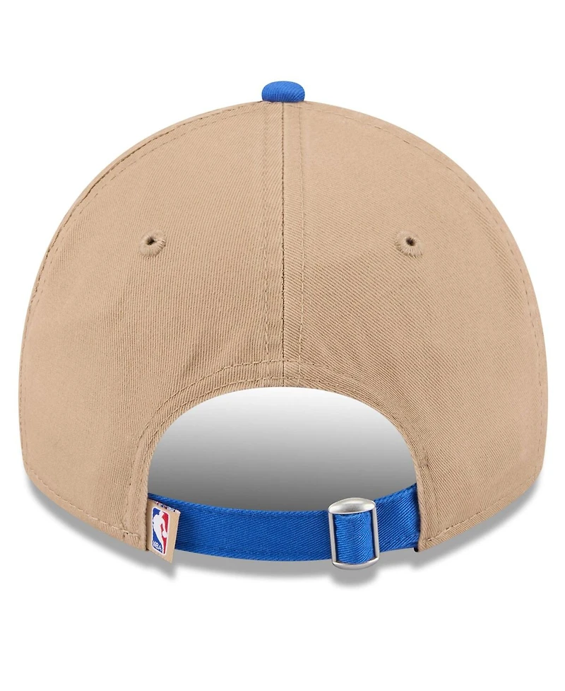 New Era Men's Tan/Blue Dallas Mavericks 2024 Nba Draft 9TWENTY Adjustable Hat