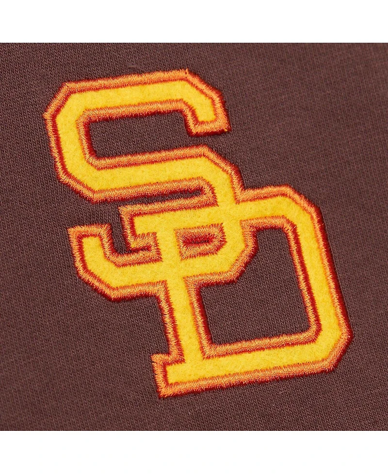 Mitchell & Ness Men's Tony Gwynn Brown San Diego Padres Cooperstown Collection Heavyweight Premium Player vintage-like Logo T-Shirt