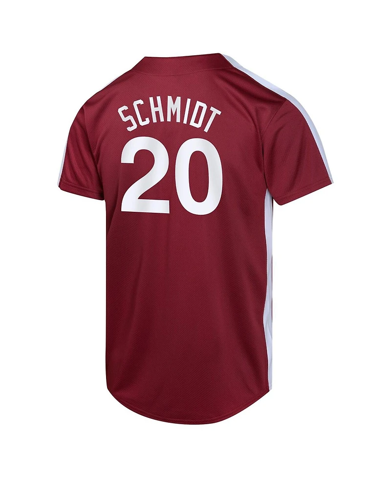 Nike Big Boys and Girls Mike Schmidt Burgundy Philadelphia Phillies Cooperstown Collection Limited Player Jersey