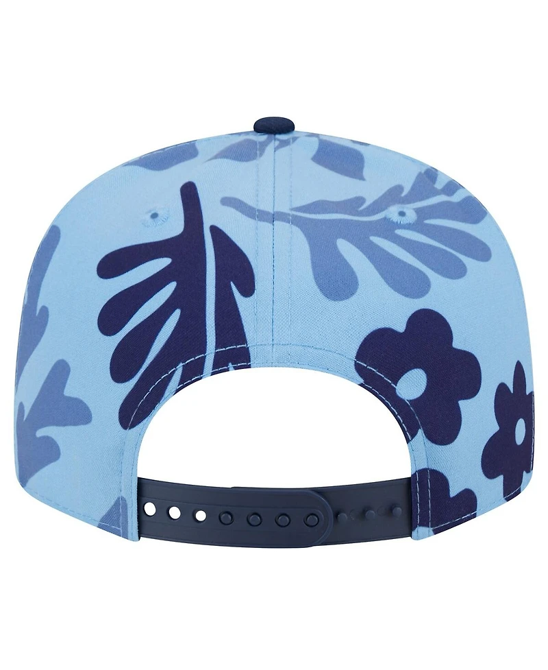 New Era Men's Light Blue New England Patriots Leafy 9FIFTY Snapback Hat