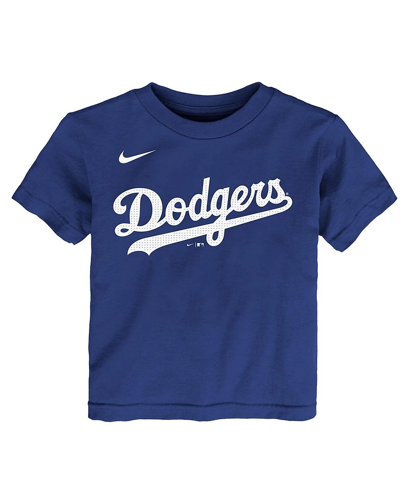 Nike Big Boys and Girls Yoshinobu Yamamoto Royal Los Angeles Dodgers Name Number T-Shirt