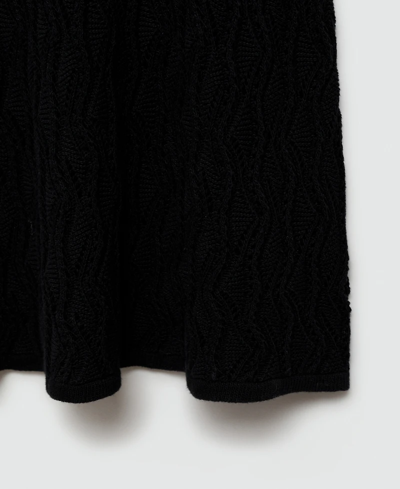 Mango Women's Crochet Long Dress