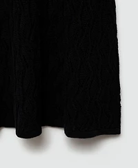 Mango Women's Crochet Long Dress