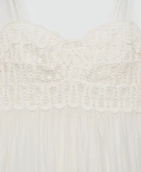 Mango Women's Embroidered Detail Dress