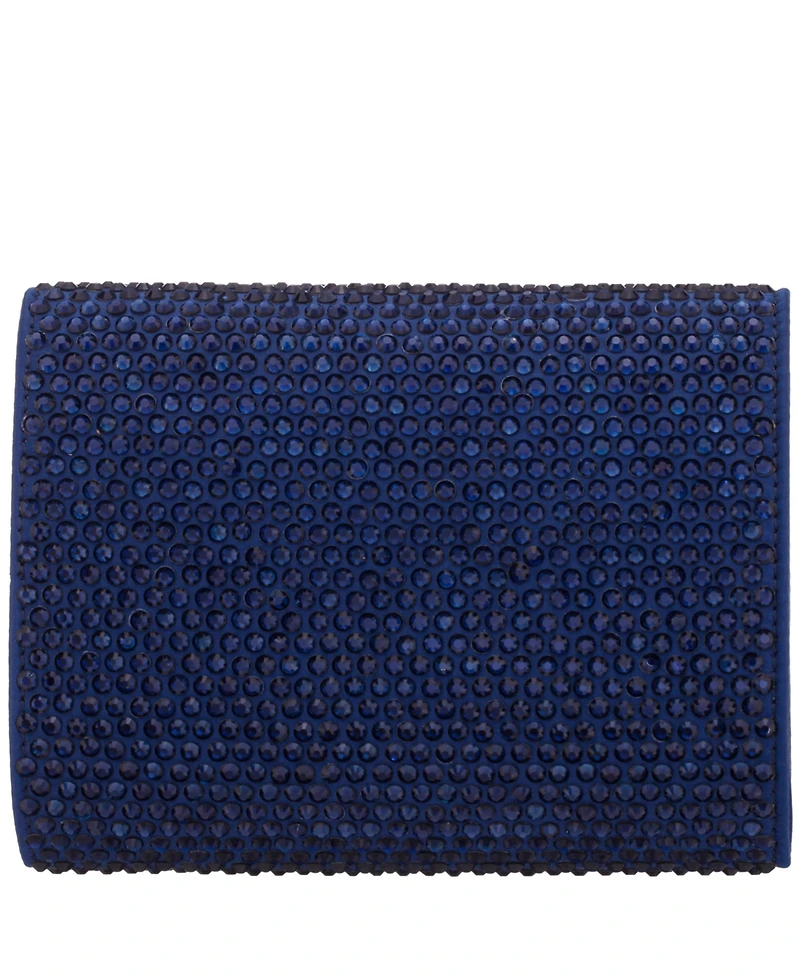 Nina Large Crystal Encrusted Flap Crossbody Bag