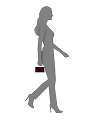 Nina Imitation Pearl Dangle Patent Minaudiere Clutch