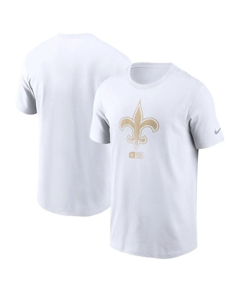 Nike Men's White New Orleans Saints Faded Essential T-Shirt