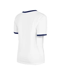 New Era Women's White Los Angeles Dodgers Oversized Ringer T-Shirt