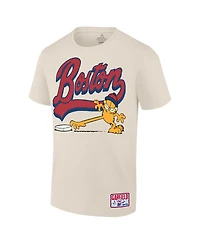 Ripple Junction Men's Cream Garfield Boston Baseball T-Shirt