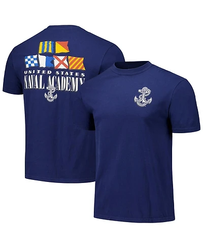 Image One Men's and Women's Navy Midshipmen Hyper Local Nautical Flags Phrase T-Shirt