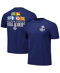 Image One Men's and Women's Navy Midshipmen Hyper Local Nautical Flags Phrase T-Shirt