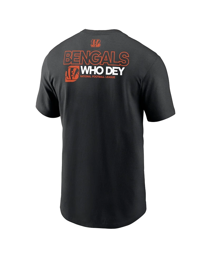 Nike Men's Black Cincinnati Bengals Outline T-Shirt