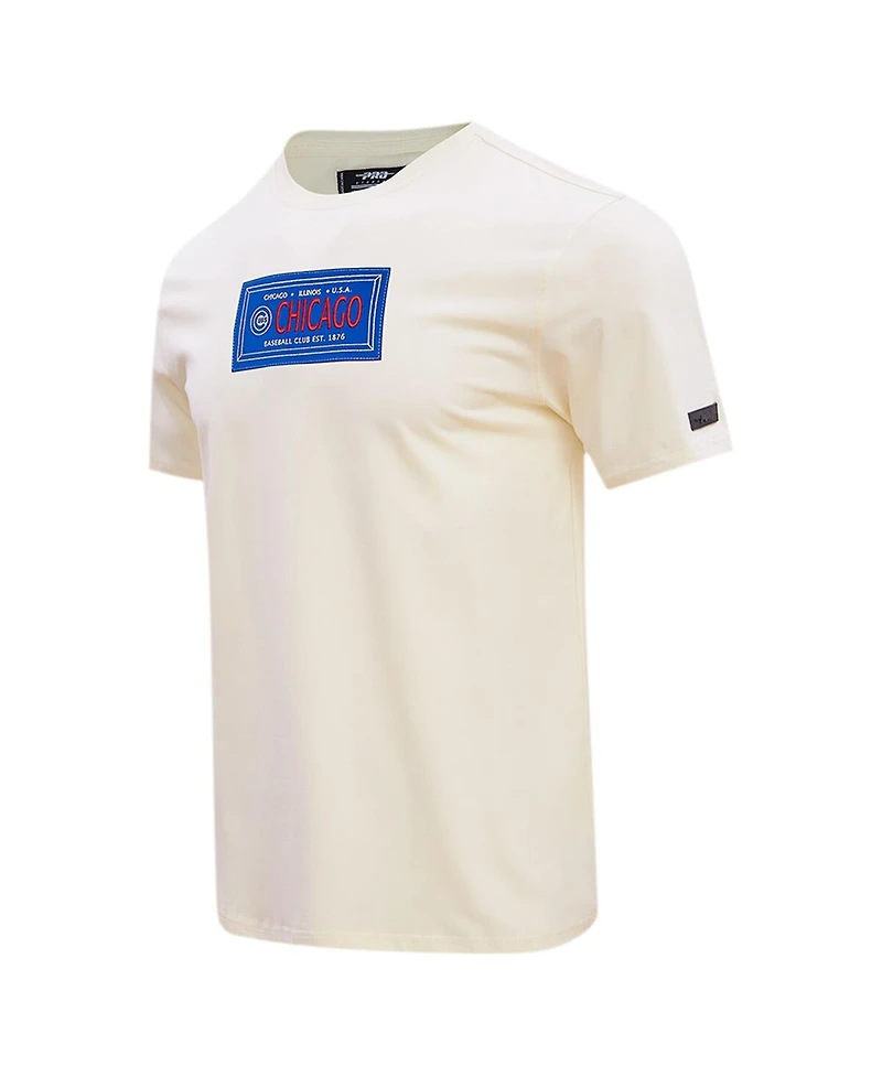 Pro Standard Men's Cream Chicago Cubs Club Member Badge T-Shirt
