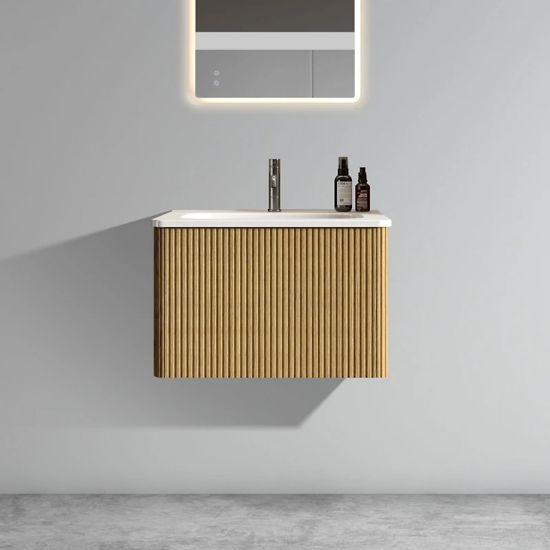 Streamdale Etna 24" Striped Oak Vanity w/ White Sink