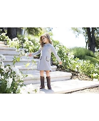 Hope & Henry Baby Girls Quilted Ponte Riding Dress