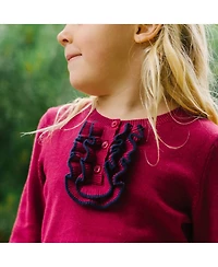 Hope & Henry Baby Girls Long Sleeve Ruffle Sweater Henley