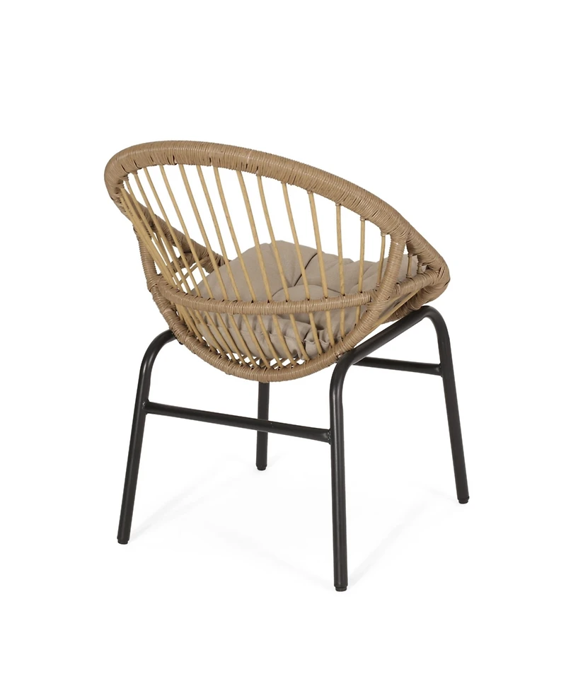 Simplie Fun Wicker Dining Chairs With Cushions (Set Of 2)