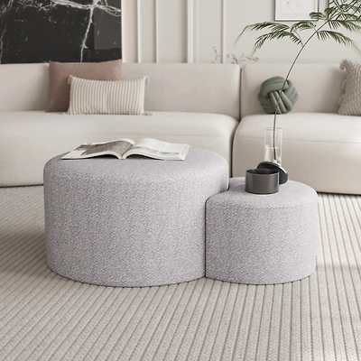 Streamdale Furniture Nesting Ottoman Coffee Tables: Cozy & Versatile