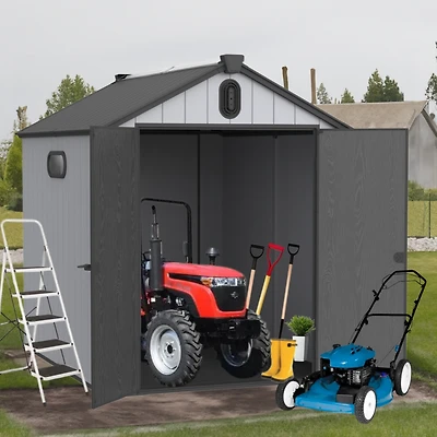 6x8FT Plastic Storage Shed: Big Storage for Backyard and Garden