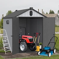 6x8FT Plastic Storage Shed: Big Storage for Backyard and Garden