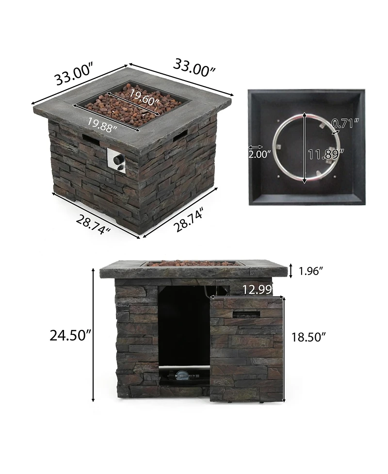 Simplie Fun Compact Fire Pit for Outdoors