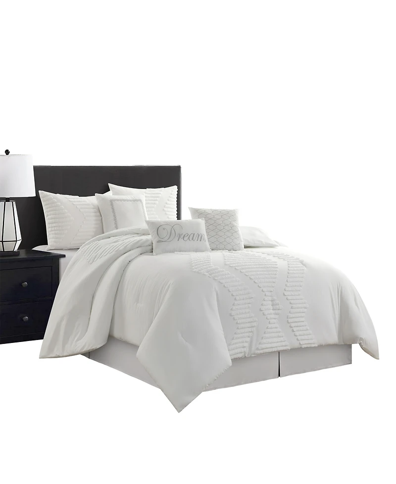 Stratford Park Galatea Tufted Embroidery 7-Pc. Comforter Set
