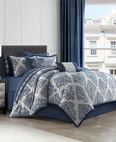 Stratford Park Lubava Clip Jacquard 10-Pc. Comforter Set, California King