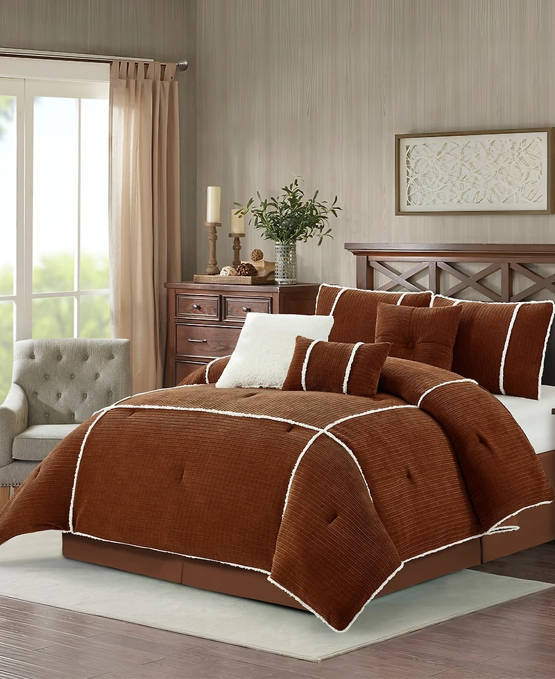 Stratford Park Arvada Solid Cabin Style 7-Pc. Comforter Set