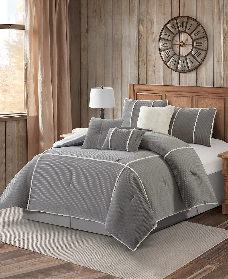 Stratford Park Arvada Solid Cabin Style 7-Pc. Comforter Set