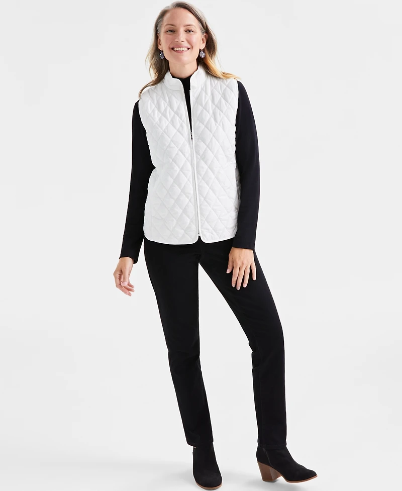Style & Co Petite Quilted Vest, Created for Macy's