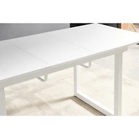 Streamdale Furniture Extendable Square Dining Table with Metal Legs (70.86" W x 31.5" D x 29.5" H)