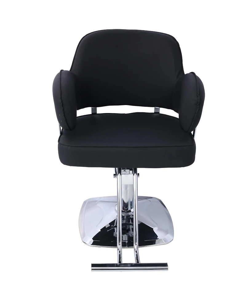 Simplie Fun Wide Seat Hydraulic Barber Chair with Stainless Steel Footrest